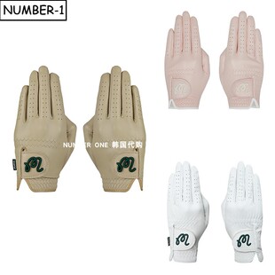 韩国代购malbon高尔夫手套26年女春纯色徽标符号羊皮透气双手手套