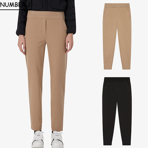 韩国代购APC高尔夫球服25年女款秋冬纯色保暖轻质百搭束脚长裤