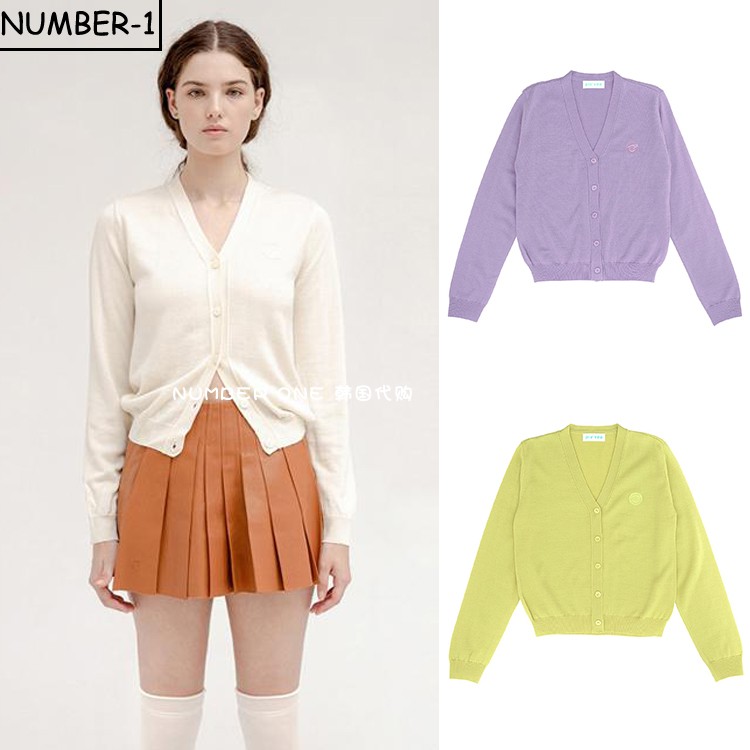 韩国代购pivvee高尔夫球服24年女款春季舒适柔软百搭纯色开衫外套