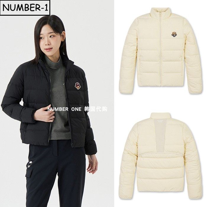 韩国代购golden bear高尔夫球服25年女冬拉链口袋小高领保暖上衣