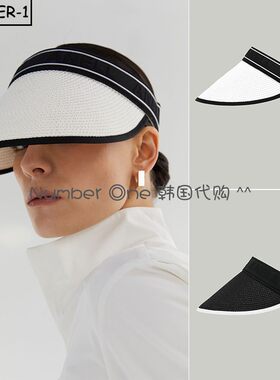 韩国代购ANELL高尔夫球帽23年女春经典拉菲草遮阳帽运动golf帽子