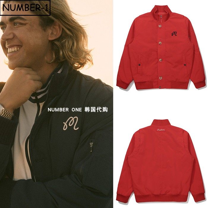 韩国代购malbon高尔夫球服26年男春纯色徽标口袋长袖夹克上衣外套