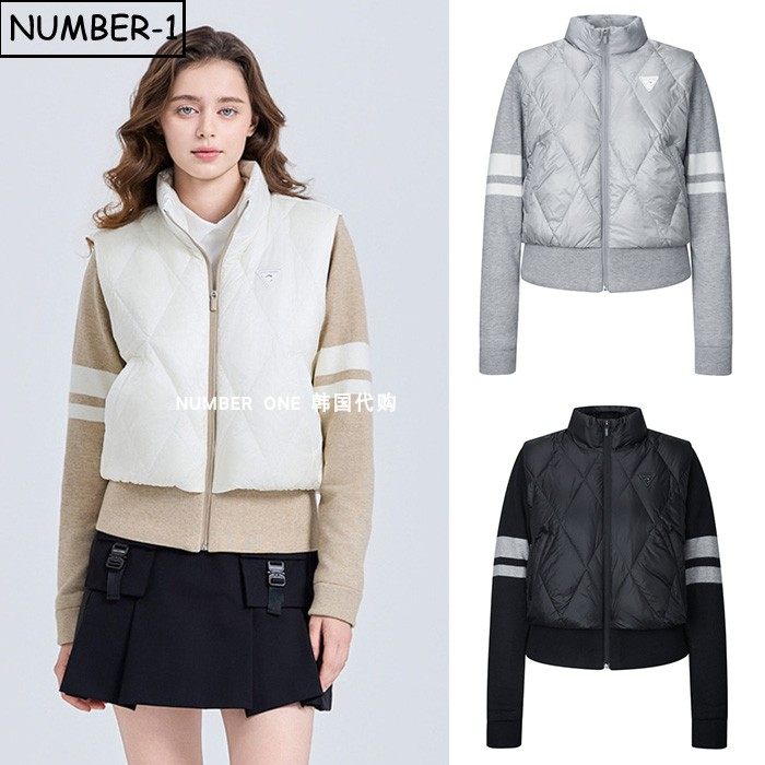 韩国代购challenger高尔夫球服25年女冬徽标口袋小高领长袖保暖衣