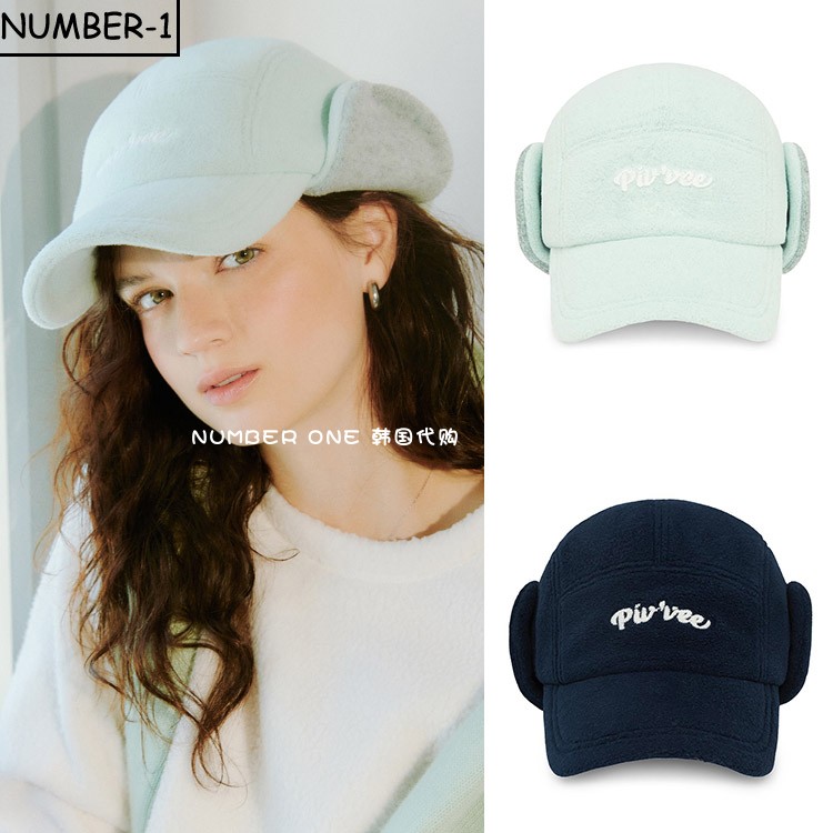 韩国代购pivvee高尔夫球帽24年女款时尚加厚保暖护耳保温运动球帽