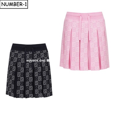 韩国代购pearly gates高尔夫球服26年女春微笑徽标针织裙裤半身裙