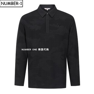 T恤 bunny高尔夫球服25年男秋徽标半纽扣翻领长袖 韩国代购 master