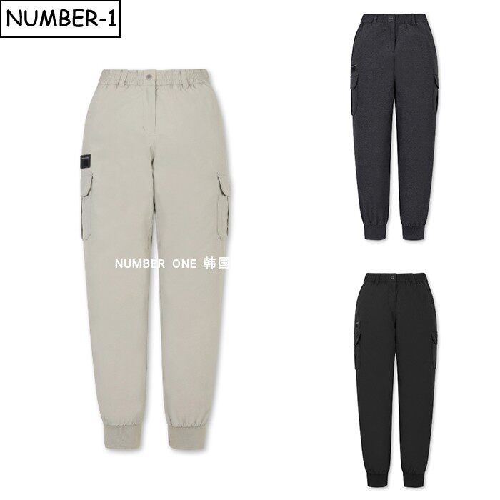 韩国代购golden bear高尔夫球服26年女春季徽标侧口袋凉感慢跑裤