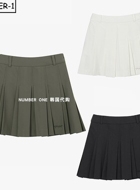 韩国代购APC高尔夫球服26年女款秋季时尚纯色百褶户外运动短裙