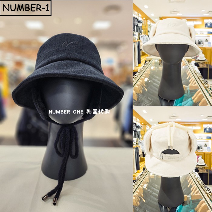 韩国代购master bunny高尔夫球帽25年女冬季纯色徽标暖耳罩运动帽