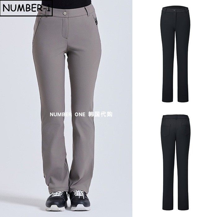 韩国代购challenger高尔夫球服25年女秋冬季徽标侧拉链口袋运动裤