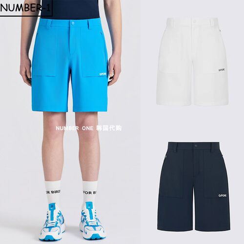 韩国代购GFORE高尔夫球服26年男款夏季纯色透气轻质运动短裤