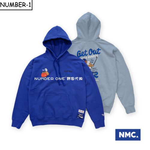 韩国代购bunkershop高尔夫服装23年男女秋季ins卡通连帽长袖卫衣