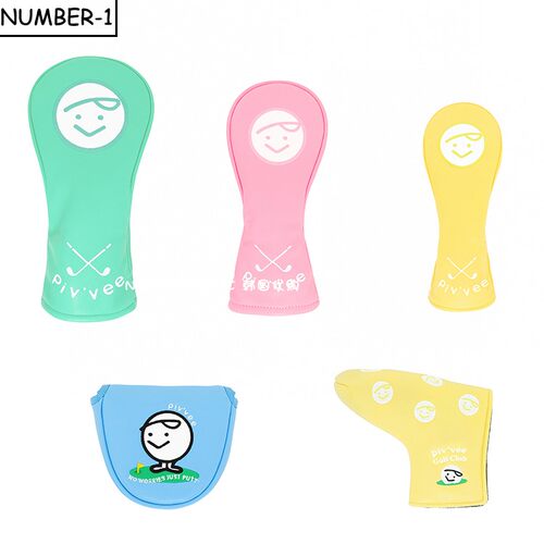 韩国代购pivvee高尔夫杆套24年彩色系golf一号木球道木小鸡腿杆套