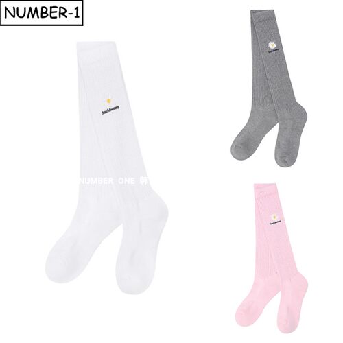 韩国代购pearly gates高尔夫球袜26年女春季花朵刺绣及膝袜运动袜