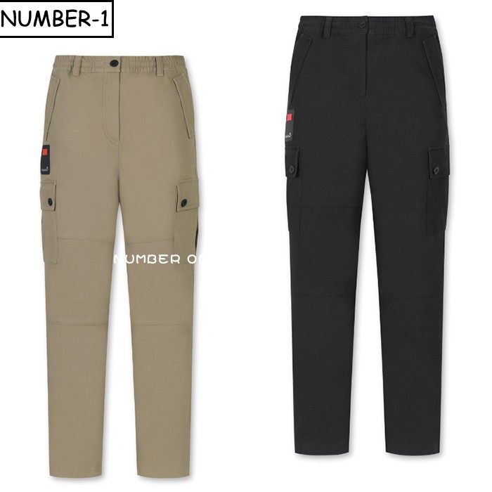 过季折扣韩国代购golden bear高尔夫球服女冬纯色工装口袋直筒裤