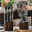 饰 轻奢花瓶摆件简约创意原色玻璃水养鲜花玫瑰百合客厅餐桌插花装