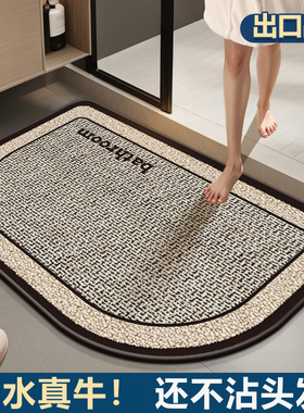 卫生间地垫浴室吸水防滑地毯厕所洗手间门口脚垫加厚速干防水垫子