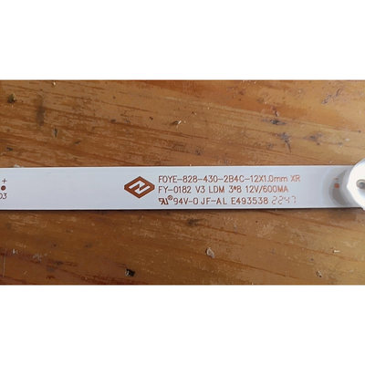 杂牌机FOYE-828-430-2B4C-12X1.0mm XR FY-0182 V3 12V 600MA灯条