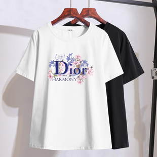 T恤2025年夏装 240斤中老年妈妈装 新款 女装 上衣 特大码 胖mm宽松短袖