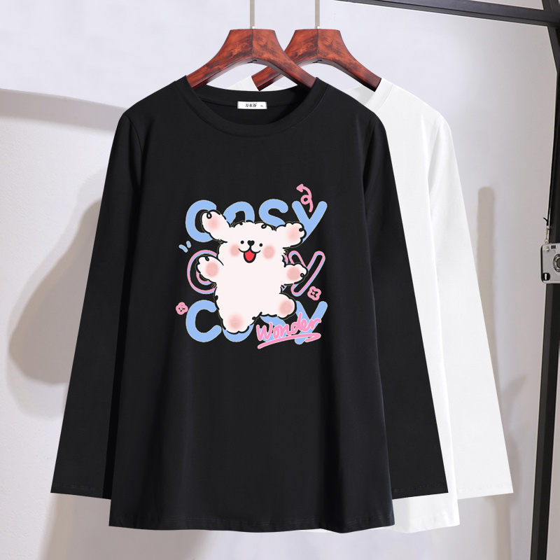 胖mm宽松洋气长袖T恤2025秋装新款加大码女装200斤遮肚子休闲上衣