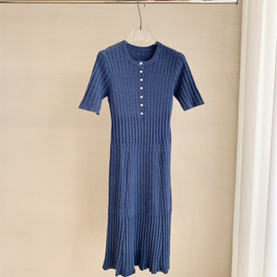 aoic之家早春漂亮穿搭针织连衣裙女装春天多巴胺穿搭商务长裙裙子