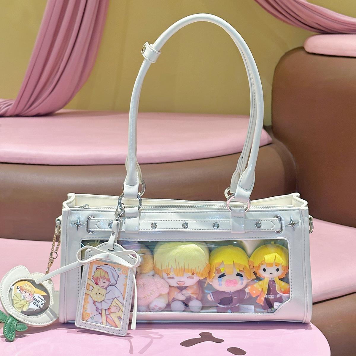 AORDA 学生党日系三用吧唧痛包女生单肩斜挎小食量棉花娃娃外出包