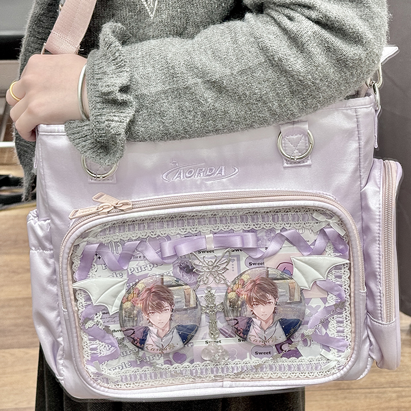 AORDA 痛包原创双肩小食量托特包二次元演唱会藏东西的包三用娃包
