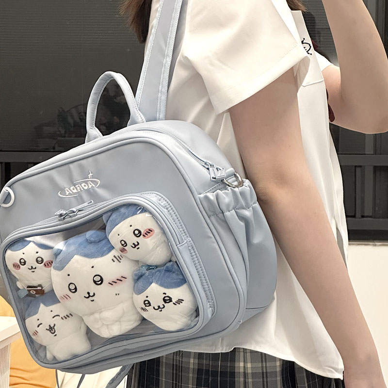 AORDA 原创三用蓝色痛包双肩二次元小食量日常背包单肩斜挎娃包