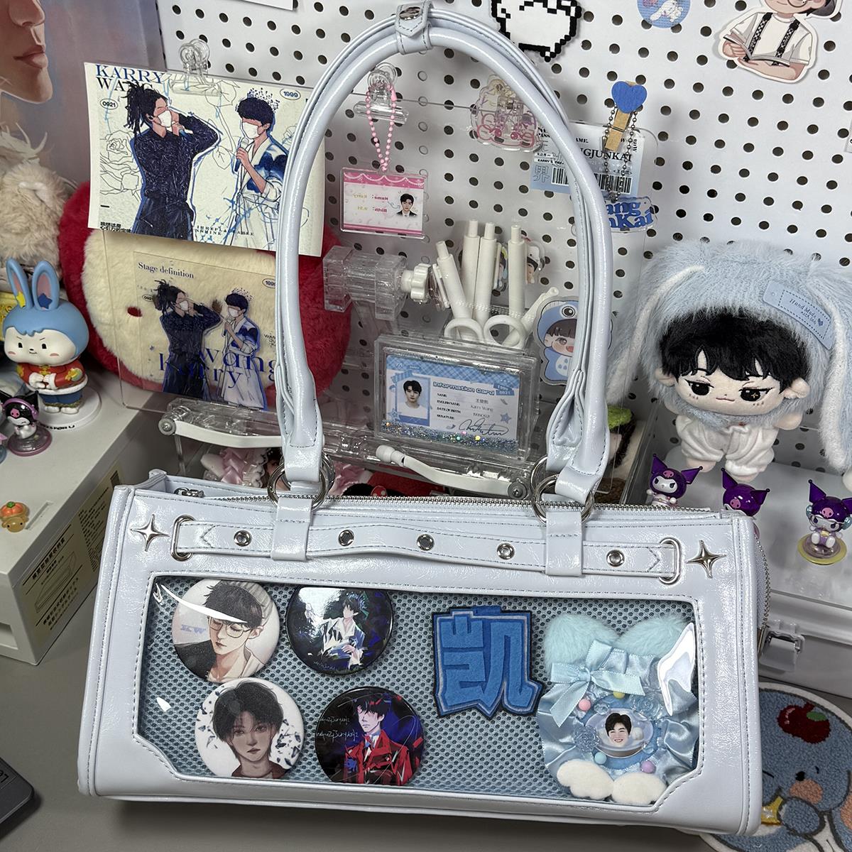 AORDA 日系二次元可爱少女痛包小食量单肩斜挎高颜值透明外出娃包