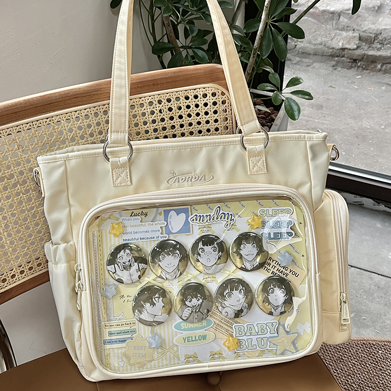 AORDA 2025新款日系三用双肩痛包大容量二次元棉花娃娃外出包追星