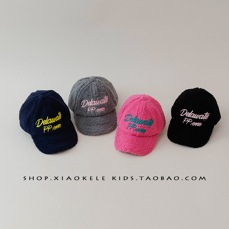 儿童帽子加厚羊羔绒保暖棒球帽