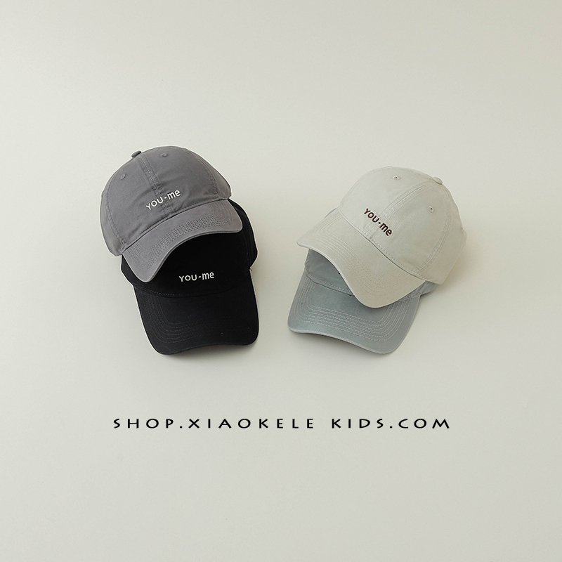 韩版儿童鸭舌帽小字母刺绣帽子