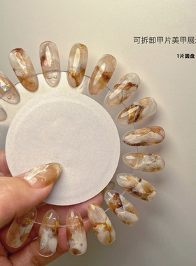 美甲店可拆卸色板圆形甲片槽式