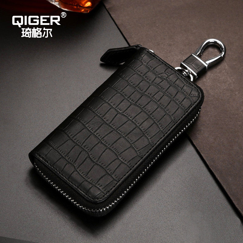 钥匙包男牛皮男士钥匙包女士真皮腰挂大容量汽车锁匙包多功能拉链在类目 箱包皮具/热销女包/男包, 钥匙包中 - 来自Buy2taobao.com提供专业的淘宝代购服务