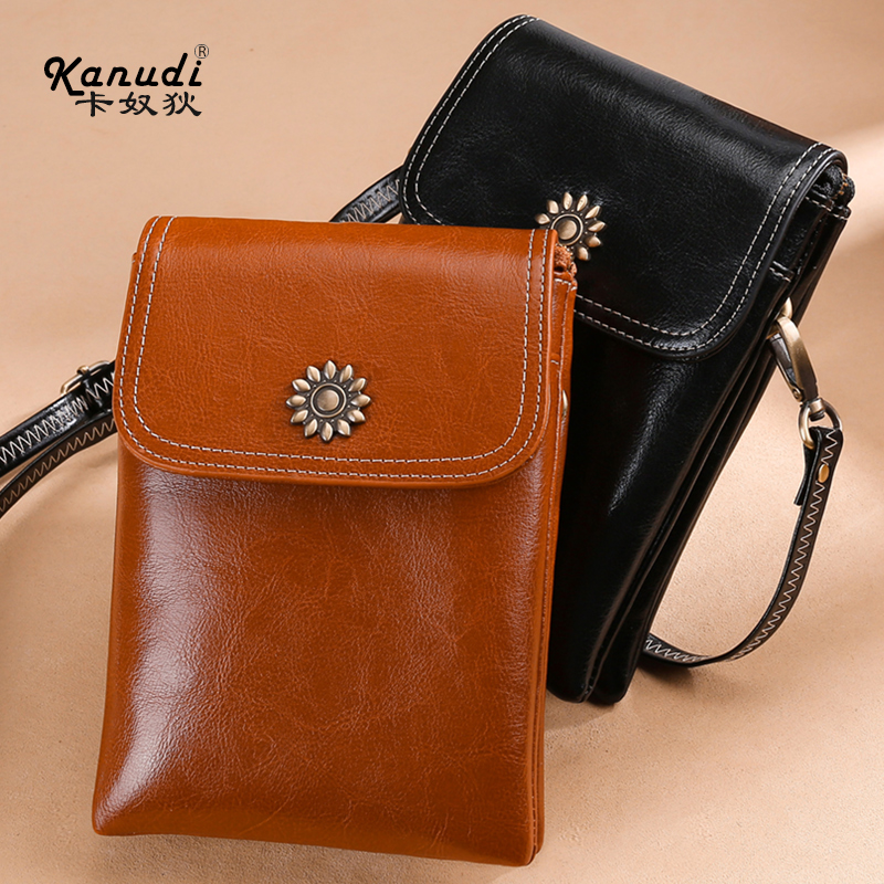 qiger手机包女新款百搭单肩斜挎包时尚竖款牛皮迷你零钱小挎包潮在类目 箱包皮具/热销女包/男包, 女士包袋中 - 来自Buy2taobao.com提供专业的淘宝代购服务