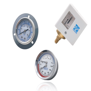 模温机迹冷压力开关2-10kg 不锈钢带边耐震水压表 温压表  压力表