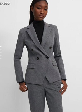 绍兴美代 Theory 灰色九分裤西装裤 L0124102 现00~6