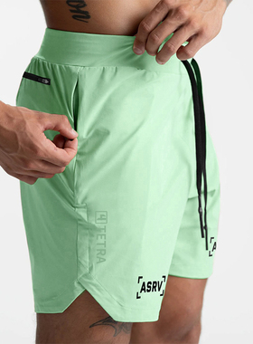 肌肉兄弟夏季男士健身跑步运动宽松深蹲训练速干薄款口袋拉链短裤