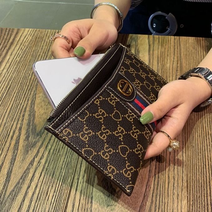 新款真皮钱包女士长款牛皮超薄款拉链移动多卡位大容量多功能韩版