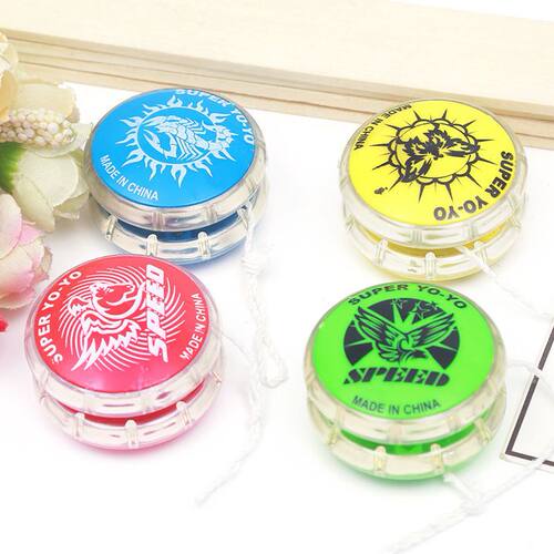 塑料卡通溜溜球 拉线悠悠球 yoyo球提线UU球儿童益智玩具厂家直销