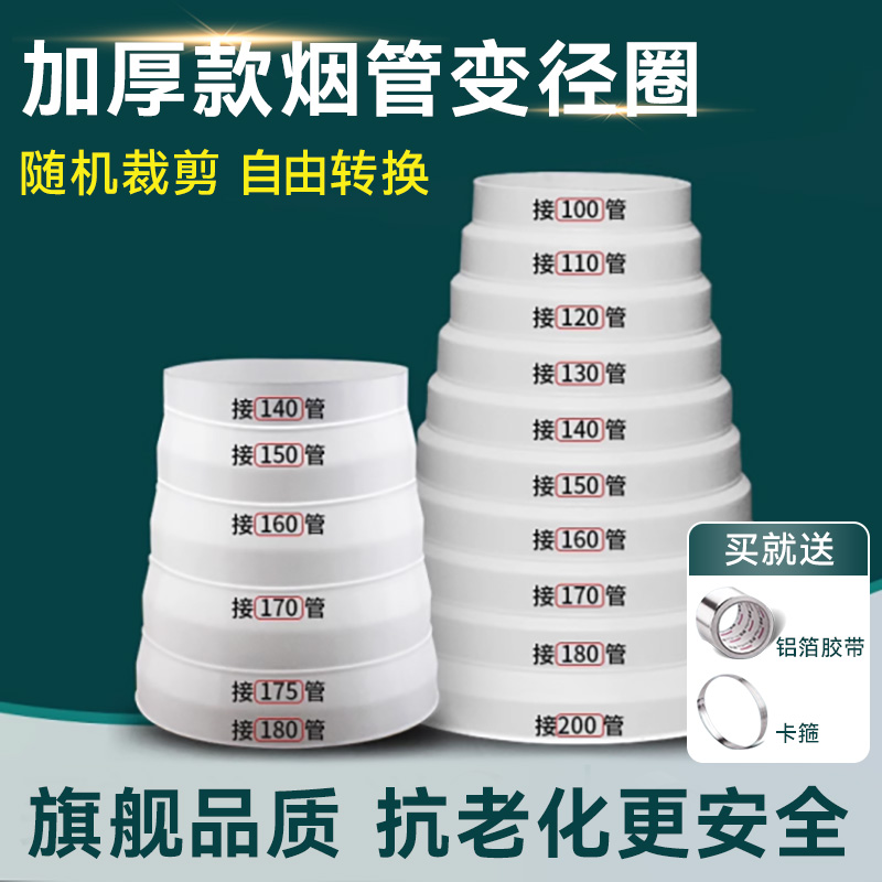 抽油烟机排烟管变径圈排风管大小转换接头厨房烟道管止逆阀变径器