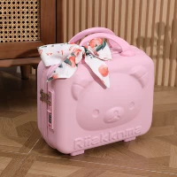 Шелковой шарф с розовым медведем -b -te