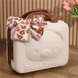 Мультяшная портативная коробка, чемодан, с медвежатами, 14 дюймов, для подружки невесты, подарок на день рождения