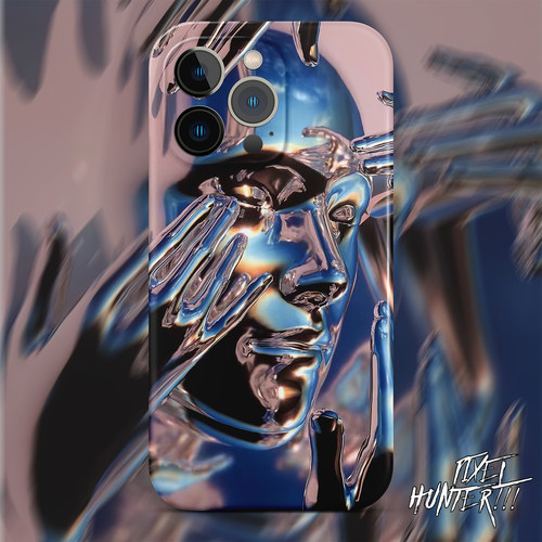 赛博骨骼 机械姬 未来科技 朋克 机器人 适用于小米华为一加12OPPO11三星15pro14max苹果iphone13全包手机壳