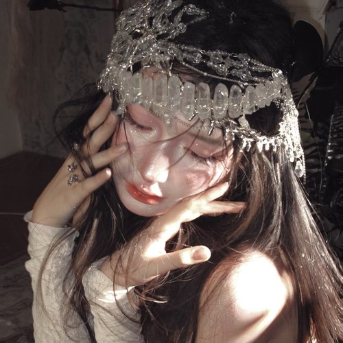 写真摄影道具皇冠头饰透明王冠水晶发箍结婚纱礼服造型配饰品异域