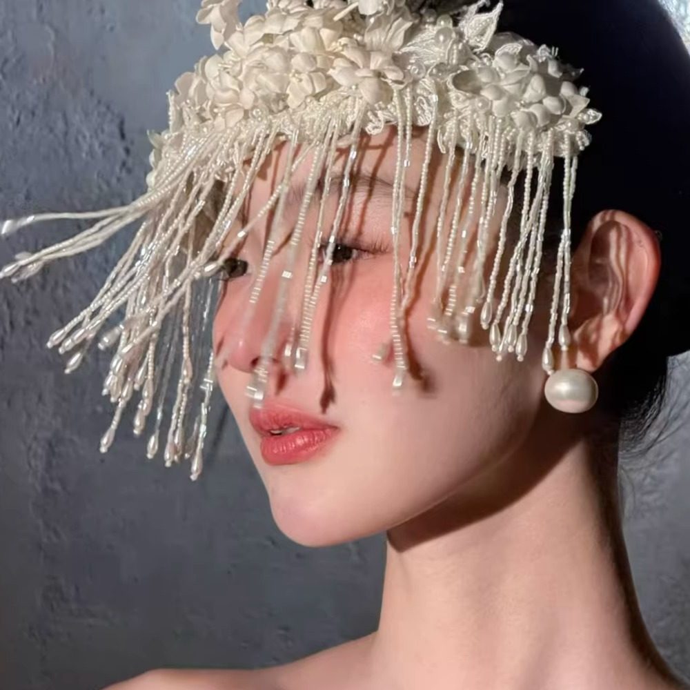 新款法式复古手作蕾丝串珠流苏花朵头饰发箍新娘结婚婚纱头饰造型,饰品/流行首饰/时尚饰品新,发饰,淘宝优惠券,粉丝福利购,淘宝优惠卷