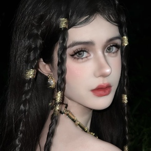 埃及艳后发扣复古脏辫编发环扣头饰女中国风儿童小孩演出表演发饰