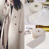 燕麦色双面呢腰带 饰腰带 外套羊毛大衣装 毛呢大衣绑带 秋冬季