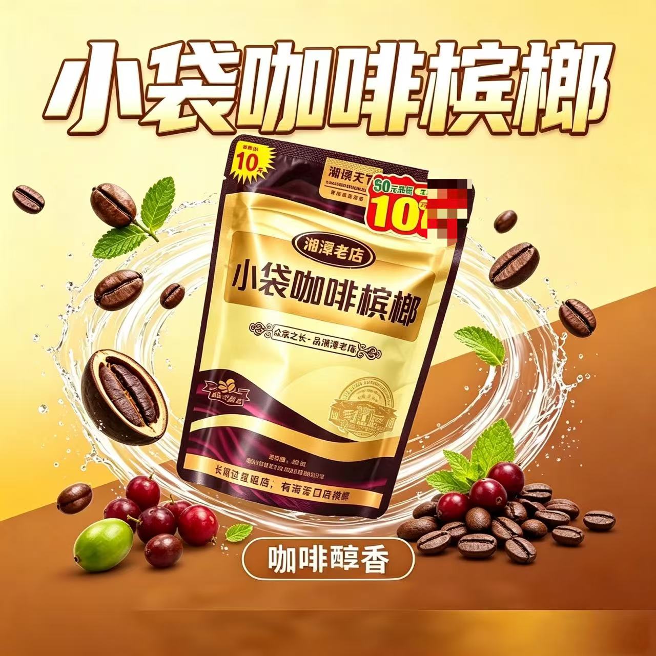 小袋咖啡槟榔原厂正品新鲜口味实惠装湘潭特产超市同款包邮便宜