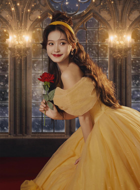 2025新款黄色晚礼服裙抹胸轻奢仙气质彩纱法式婚纱裙晚礼服